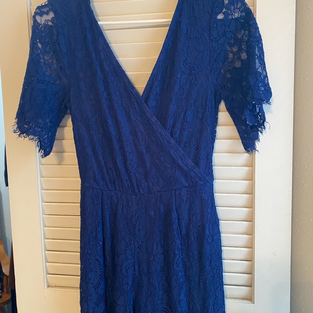 Elegant Blue Lace jumpsuit